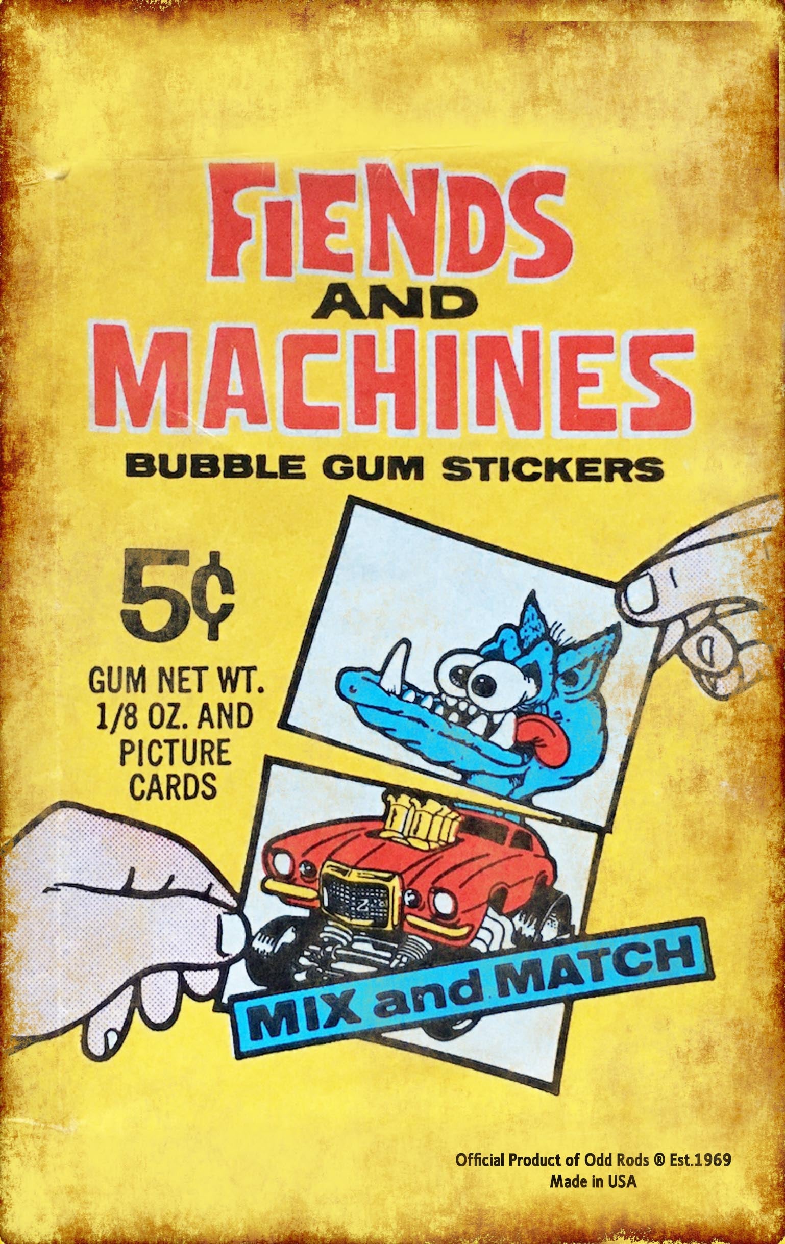 Odd Rods Fiends and Machines Metal Sign | Official Odd Rods