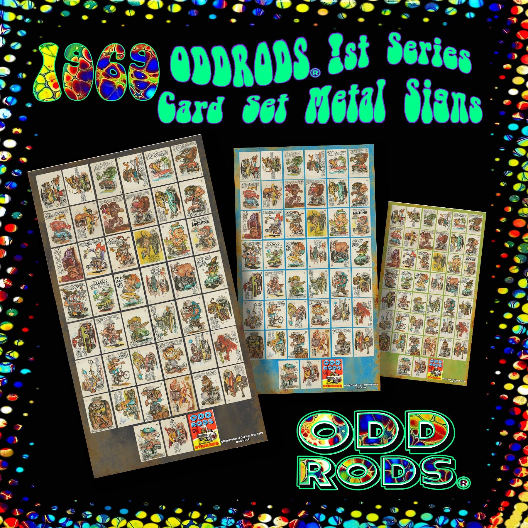 Real Odd Rods 1969 Odd Rods 1st Series Metal Sign | Official Odd Rods